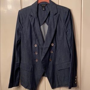 White House Black Market denim blazer